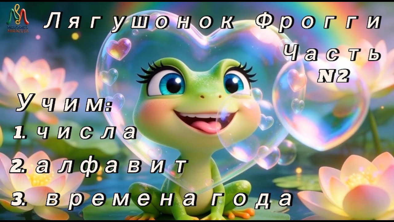 Алфавит, Цвета, Числа  с Лягушонком Фрогги | Развивающая песня для детей. Часть N 2.