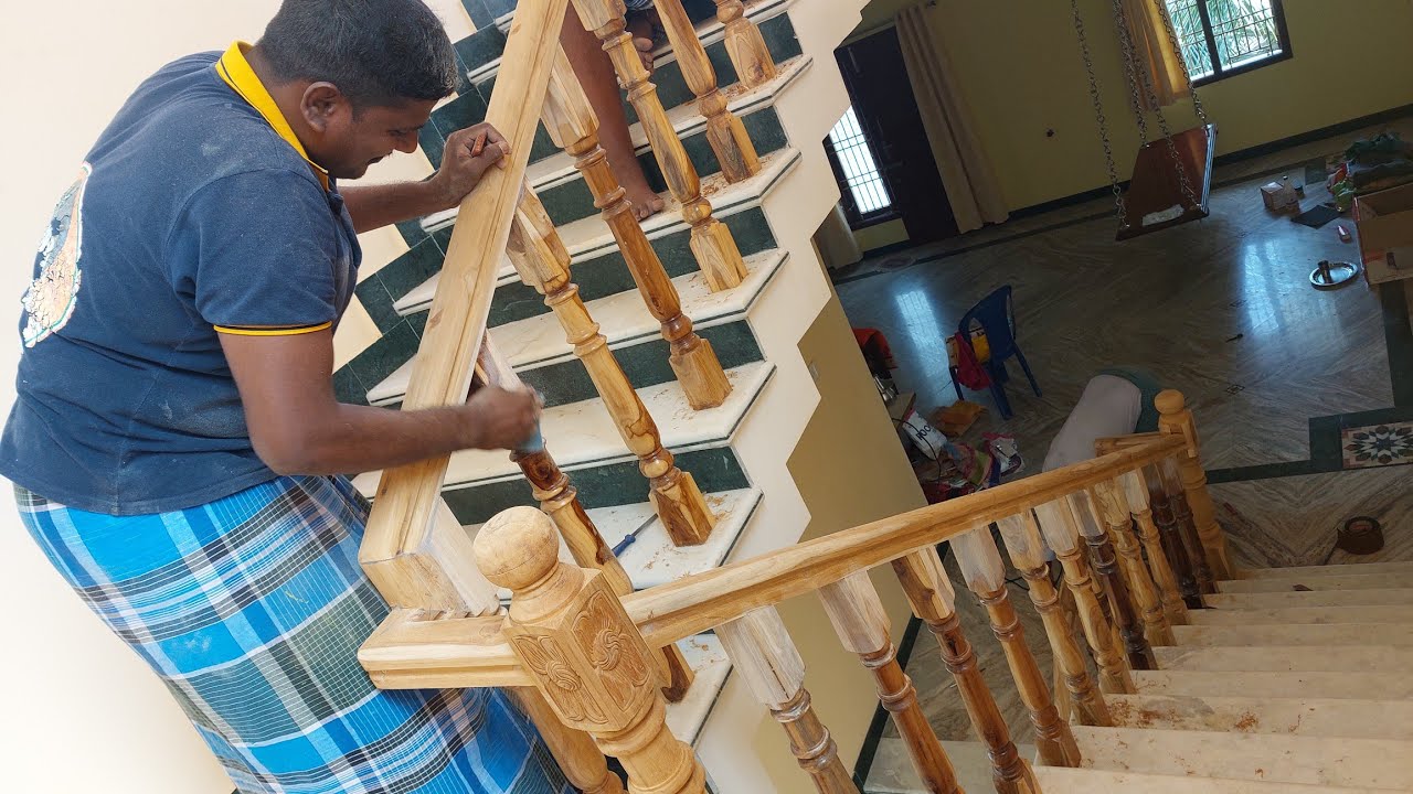 starcase wood polish work | star case