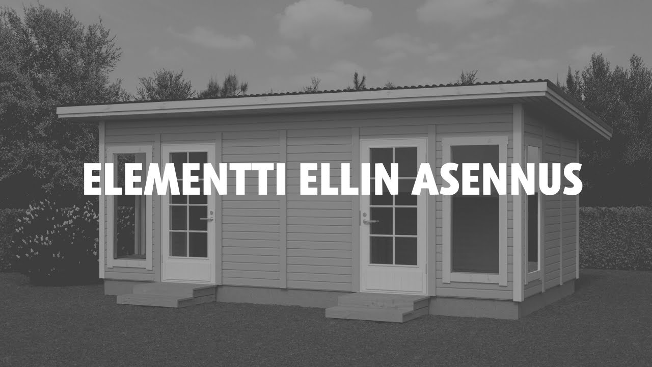 Harjakattoisen Elementti Elli -piharakennuksen asennus - Elementti Elli