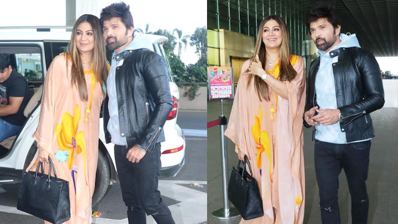 Himesh Reshammiya With Wife Sonia Kapoor Spotted At Airport