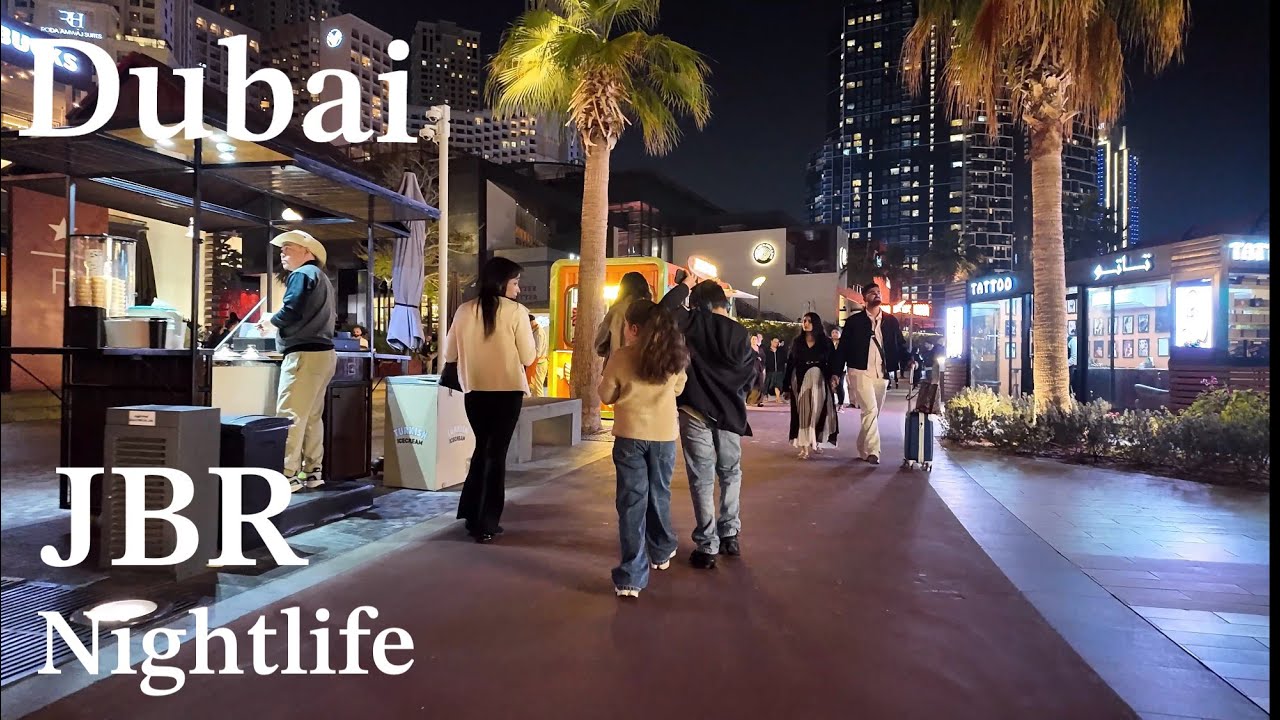 Dubai Nightlife in 4K | JBR Beachfront Walk At Night, Dubai's Lively Seafront 2026 🌆