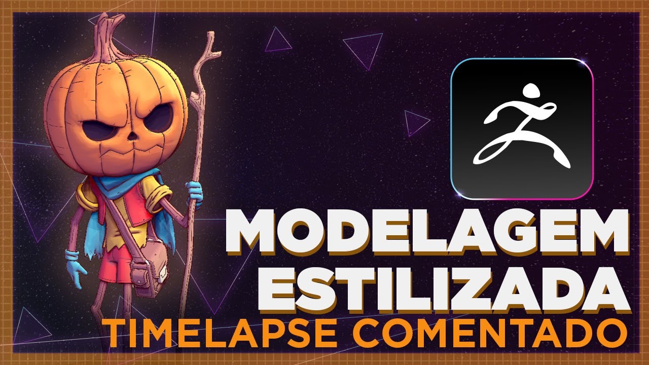 Modelagem estilizada, Timelapse Comentado | ZBrush Tutorial #068