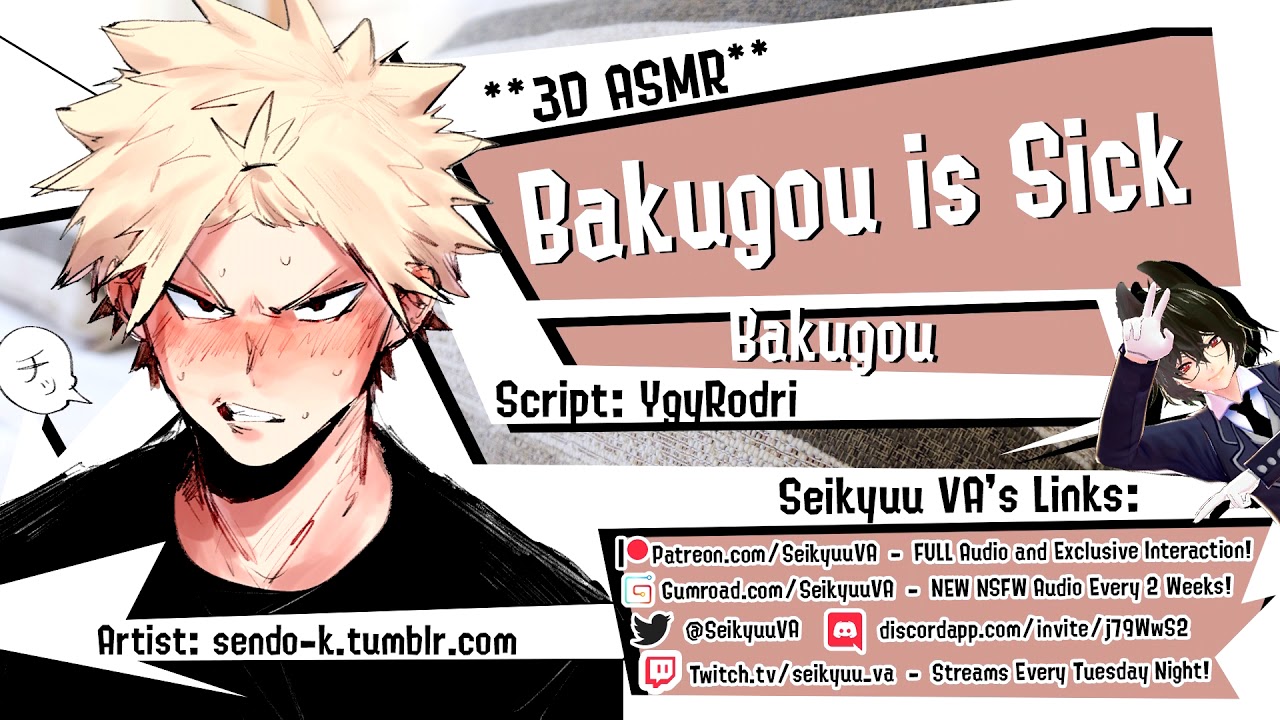 [First 3D ASMR❗] Bakugou is Sick and Needs You (BNHA X Listener)