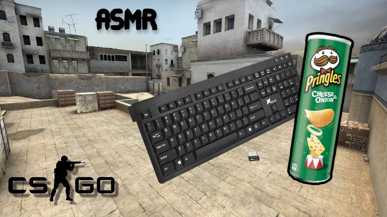ASMR Gaming | CS:GO Keyboard Clicks + Eating Chips 💤