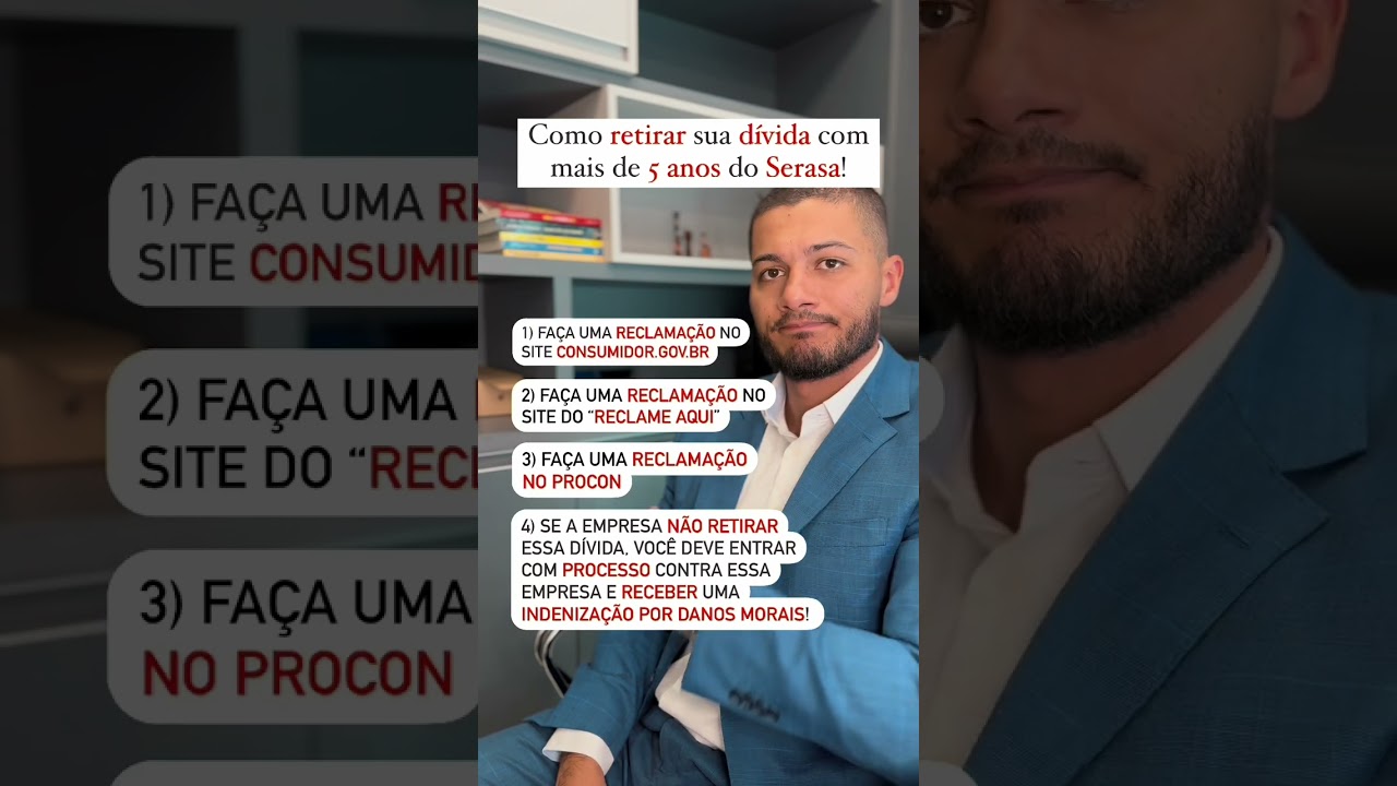 COMO RETIRAR A SUA D&Iacute;VIDA COM MAIS DE 5 ANOS DO SERASA!