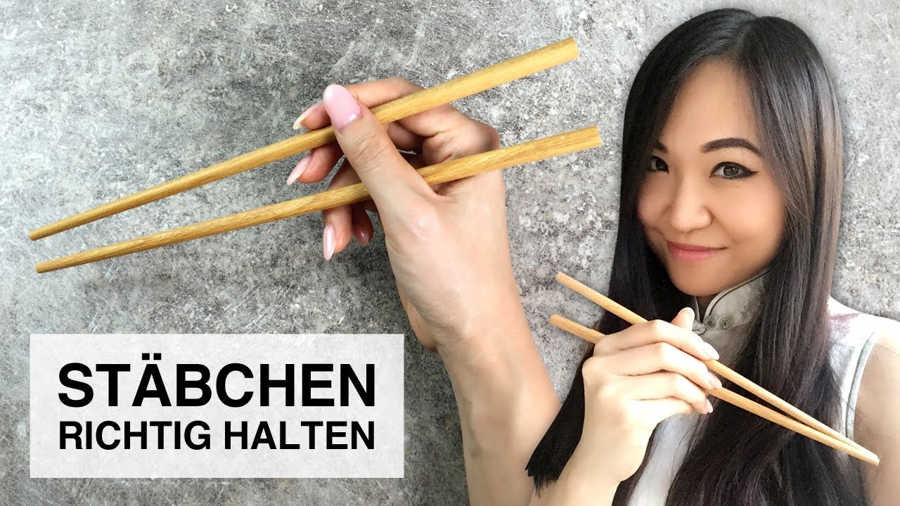 Mit St&auml;bchen essen | Essst&auml;bchen richtig halten