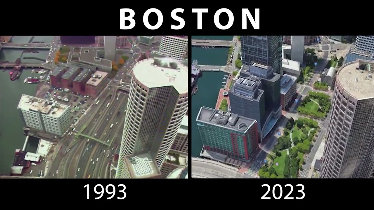 BOSTON 1993 vs 2023 - HD