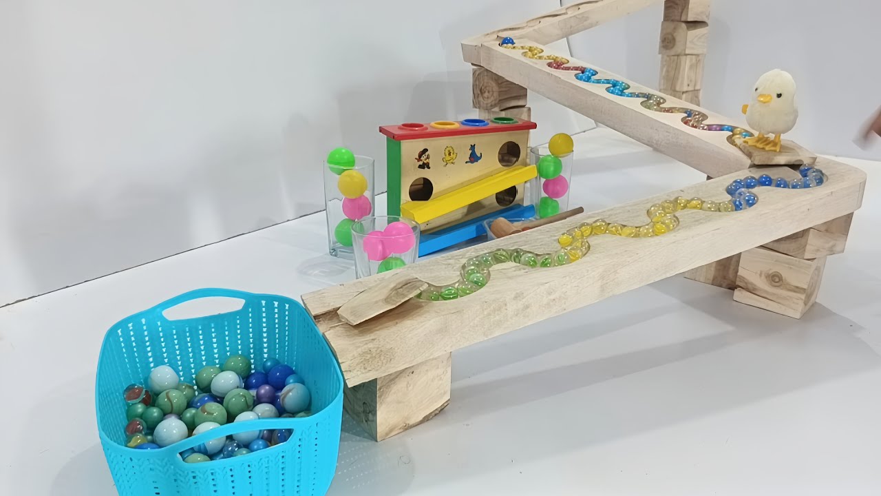 ASMR Marble Run Race | Colorful HABA Slope + Reverse Marble Video Satisfying