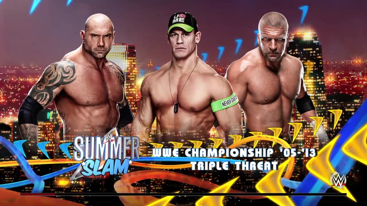 WWE 2K15-  John Cena vs Batista vs Triple H at Summerslam (PS4)