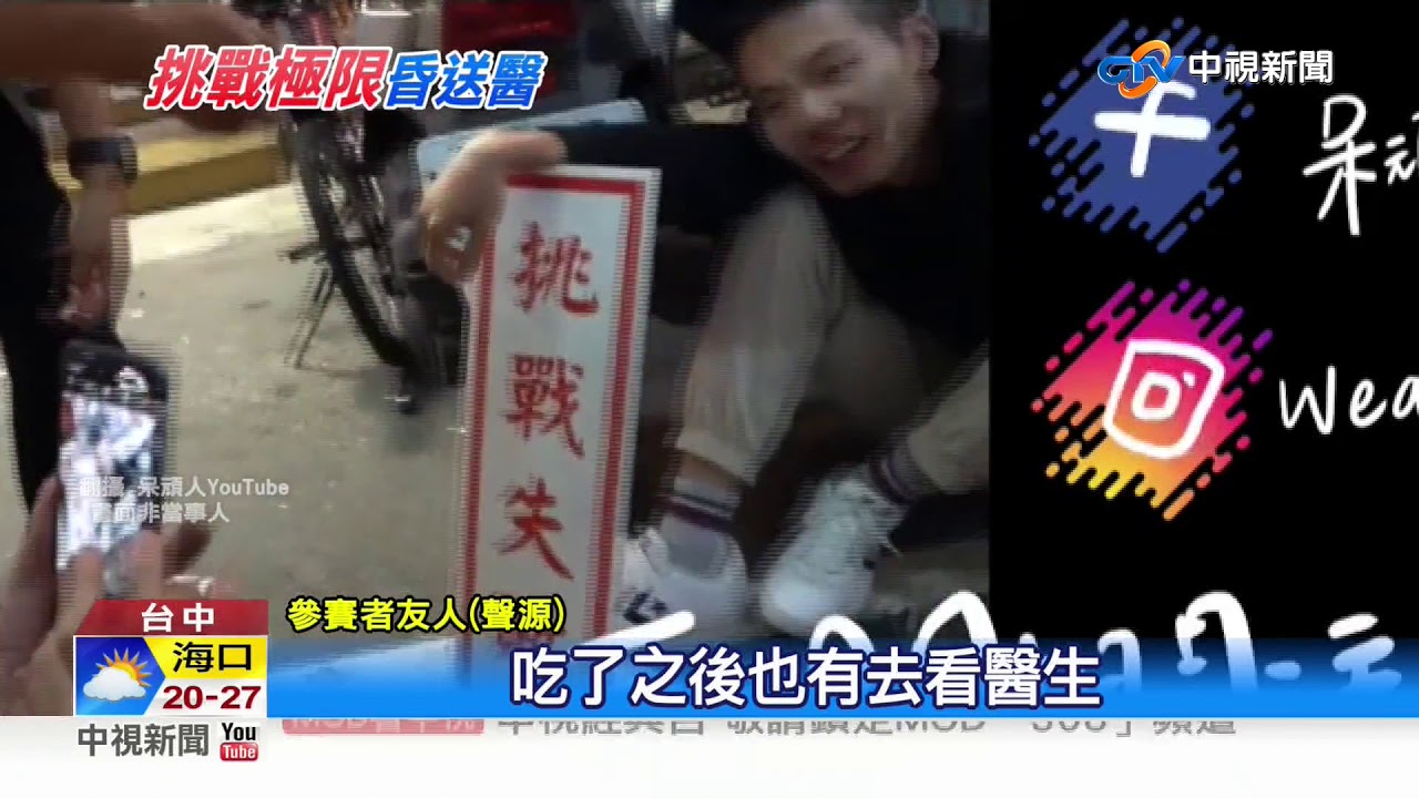 為500元! 高中生挑戰無敵辣麵 昏倒送急診│中視新聞 20200115
