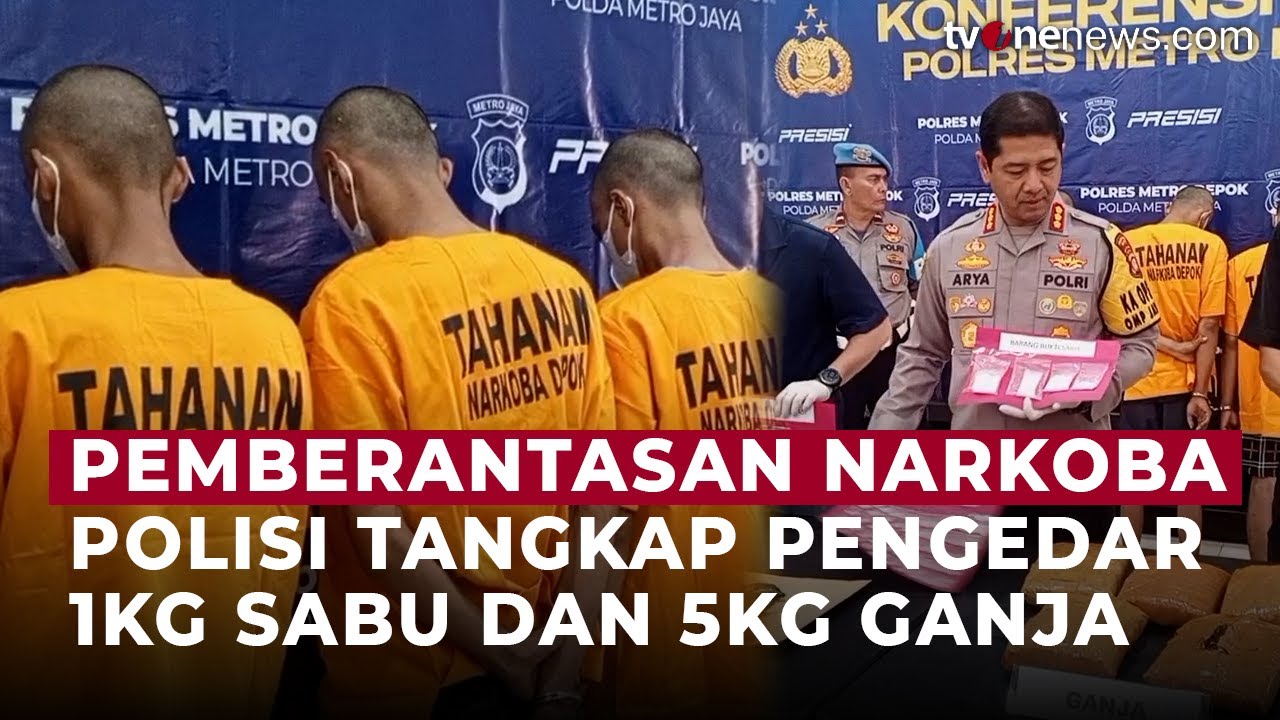 Polisi Tangkap Pengedar Narkoba, Berhasil Amankan 1kg Sabu dan 5Kg Ganja di Depok | OneNews Update