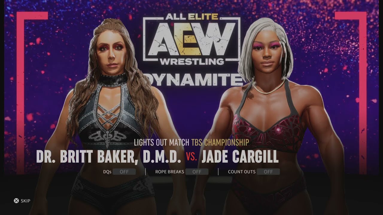 AEW: Fight Forever Dr. Britt Baker D.M.D. Vs Jade Cargill