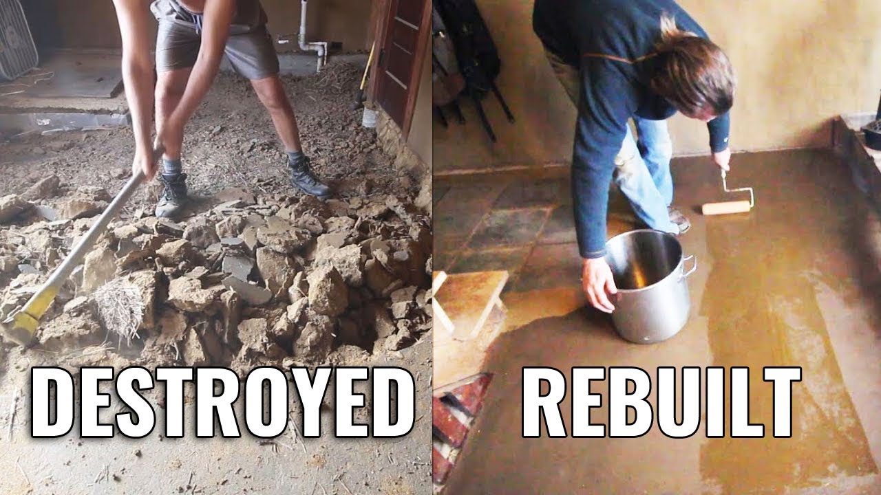 EARTHEN FLOOR Destroyed and Rebuilt, Start to Finish | Natural Materials