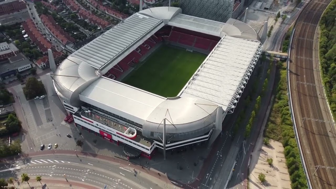 DRONE OVER PHILIPS STADION - PSV STADIUM - FREE STOCK FOOTAGE