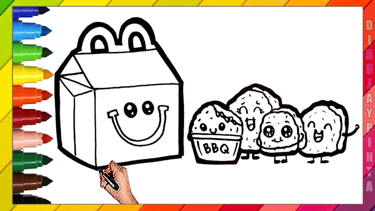 Cómo Dibujar HAPPY MEAL con NUGGETS Kawaii | Tutorial Fácil para Niños