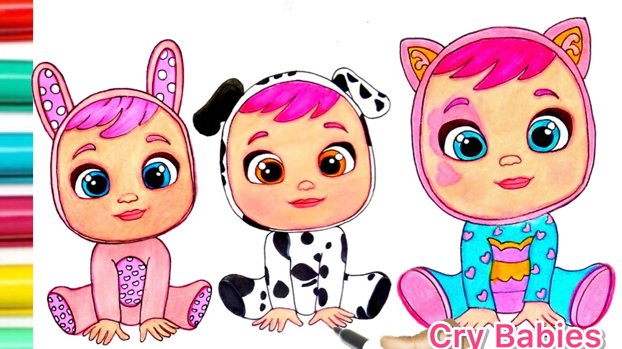 Cry Babies 🌈  Magic Tears 💧 FUN EPISODE | How To Draw Cry Babies