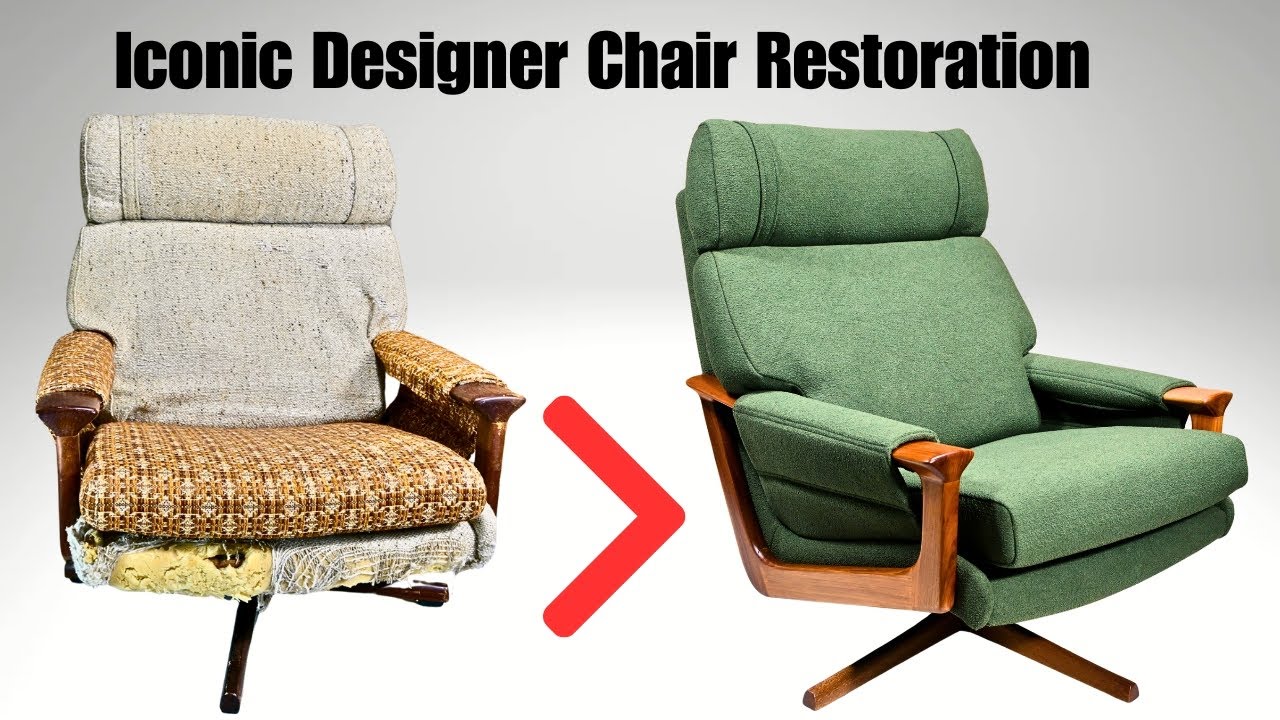 Complete Restoration and Upholstery of a Blackwood Featured Swivel Chair