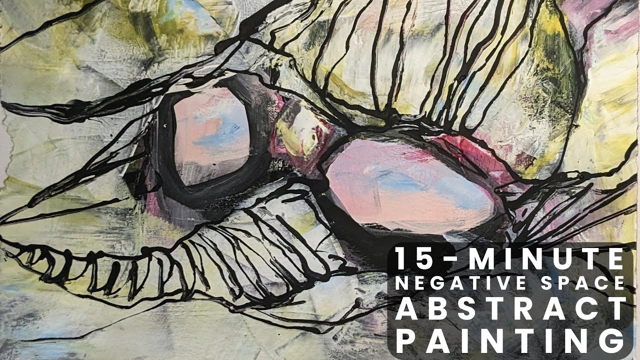 Abstract Warm-up Painting on Negative Space | 15 Minute Time Limit | Loose & Easy Painting Exercise