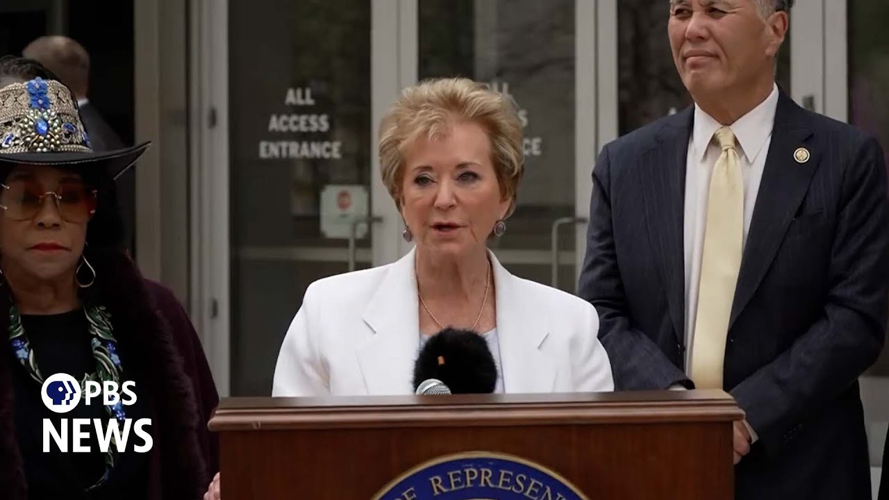 WATCH: McMahon joins House Democrats after ‘open discussion’ on future of Education Department