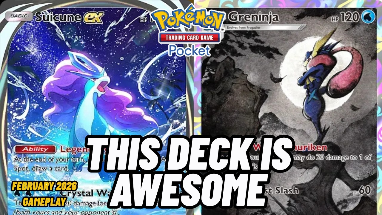 Hydro Shinobi! SUICUNE ex & GRENINJA Slice Through the Enemy! | Pokemon TCG Pocket