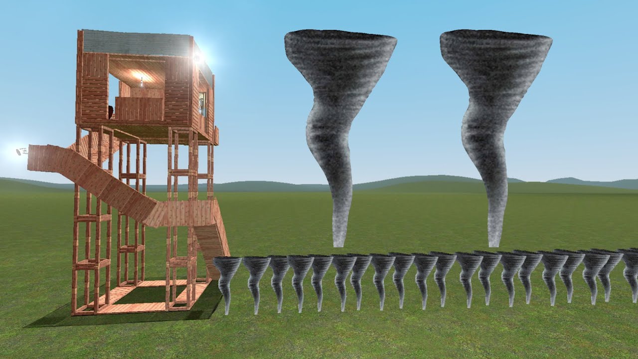 Tornado Vs Towers In Garry's Mod