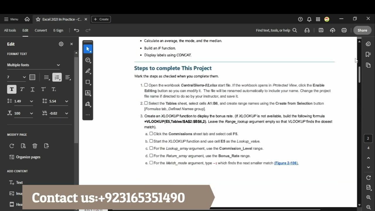 Excel 2021 In Practice Ch 2 Independent Project 2-4 | SIMnet Assignment | SIMnet Help Excel 2024