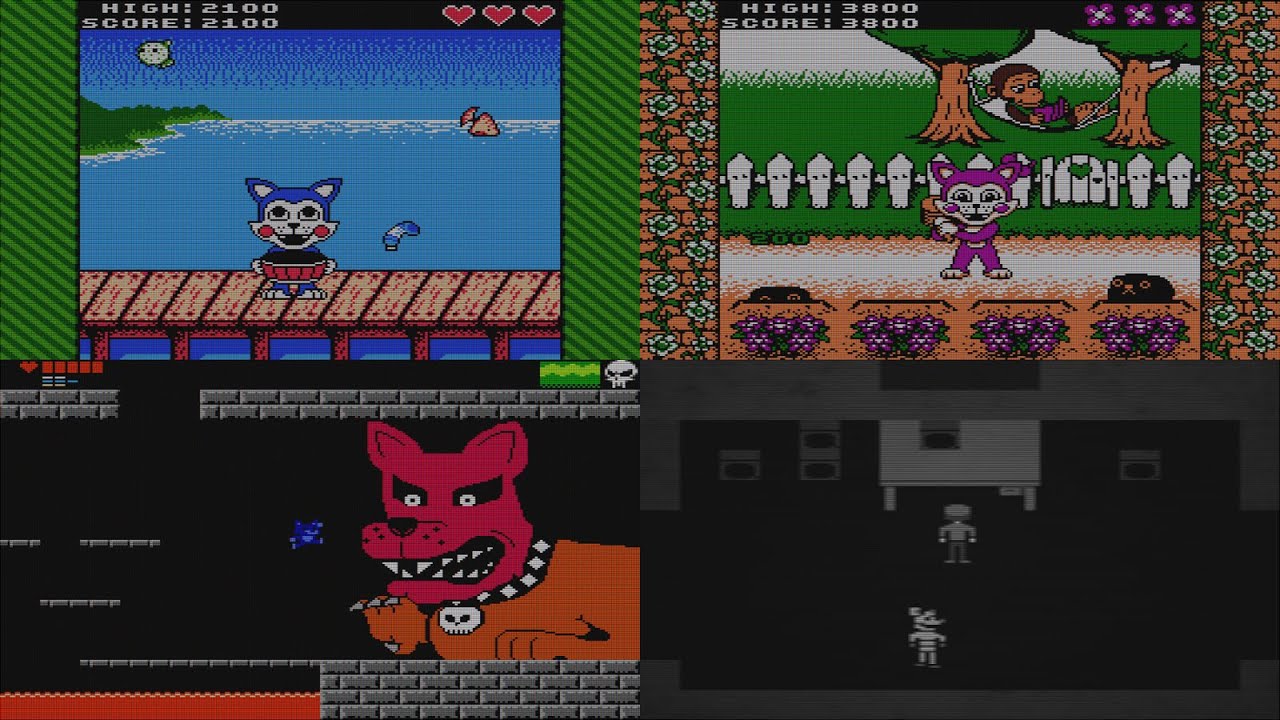 Five Nights at Candy's 3 All Arcade Games + Secret Minigames