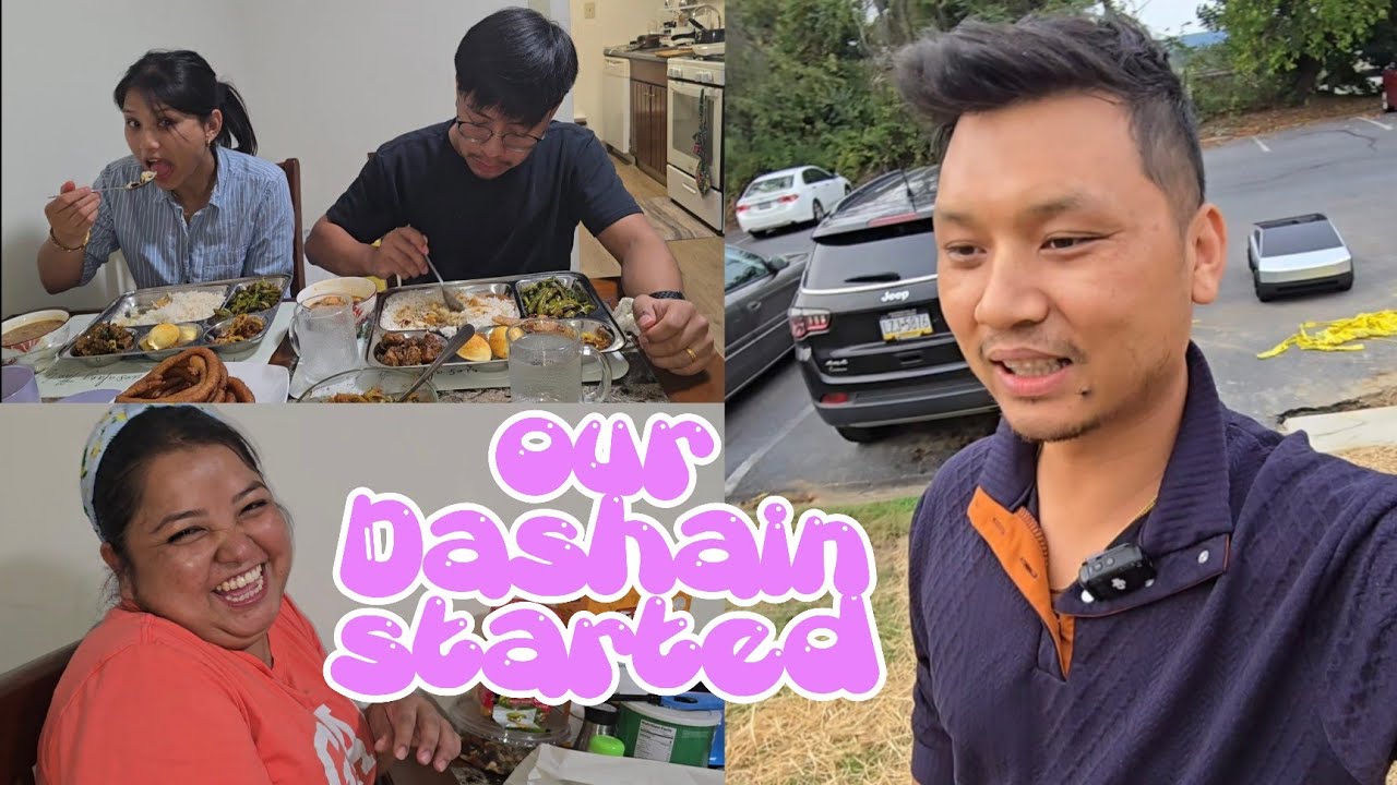 Our Dashain started ARUNA came to my house | Happy Dashain | arru mix