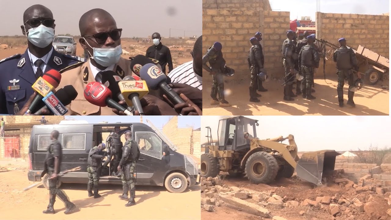 Thiès : Opération de Démolition de Constructions à Mbour 4 Extension.