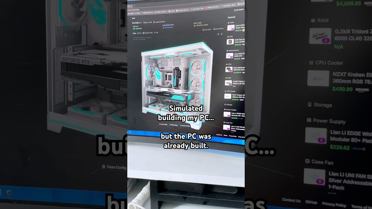 awesome 3D PC builder simulator.. and its free! check out buildcores dot com #pcbuild #simulator