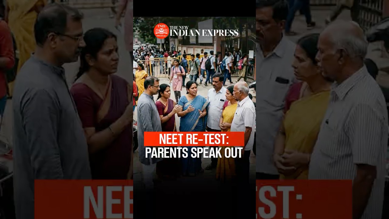 NEET UG re-test 2026: 22.8 lakh students appear as parents voice concerns outside Delhi exam centre