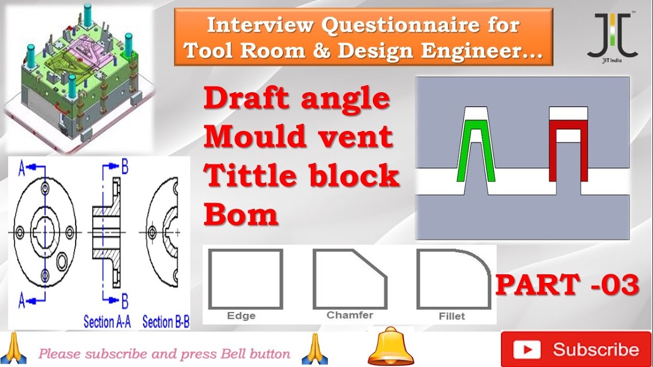 Tool Room & DESIGN Questionnaire # PART-03 (HINDI) #Draft Angle #Title block