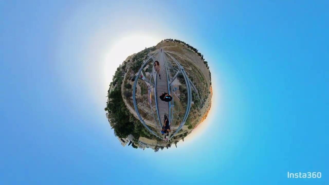 הגשר התלוי גיא בן הינום,ירושלים.4K                      GEY BEN HINOM BRIDGE, JERUSALEM,ISRAEl