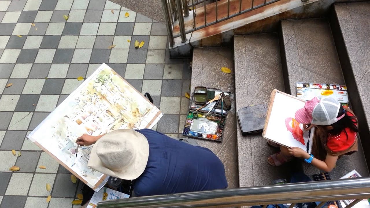 Artist Woon Lam Ng Painting En Plein Air