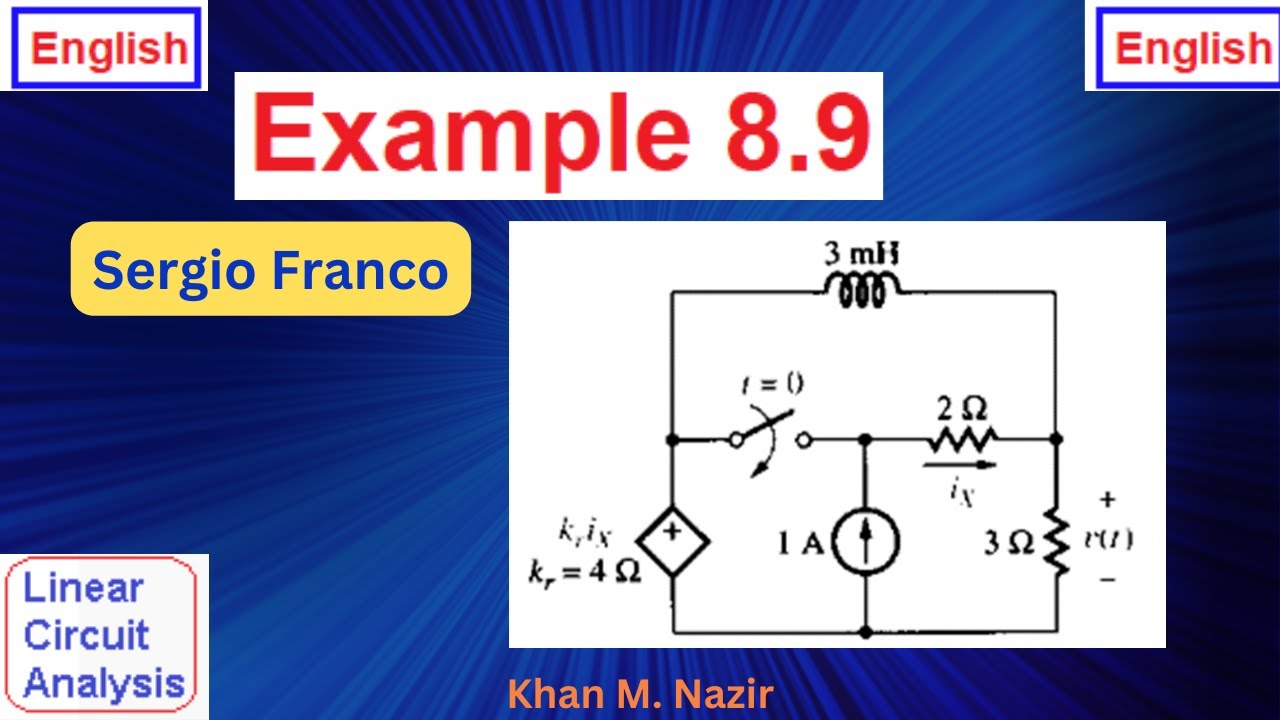 (English)LCA || Example 8.9 (SF) ||First Order Circuit
