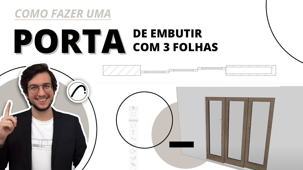 Como fazer uma porta de embutir com 3 folhas no Archicad | Hub Prática Criativa