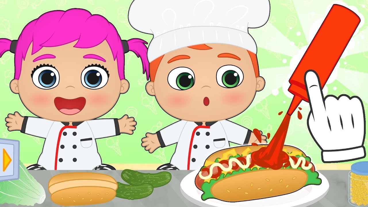BEBES ALEX Y LILY Cómo hacer perritos calientes 🌭 Recetas fáciles para niños