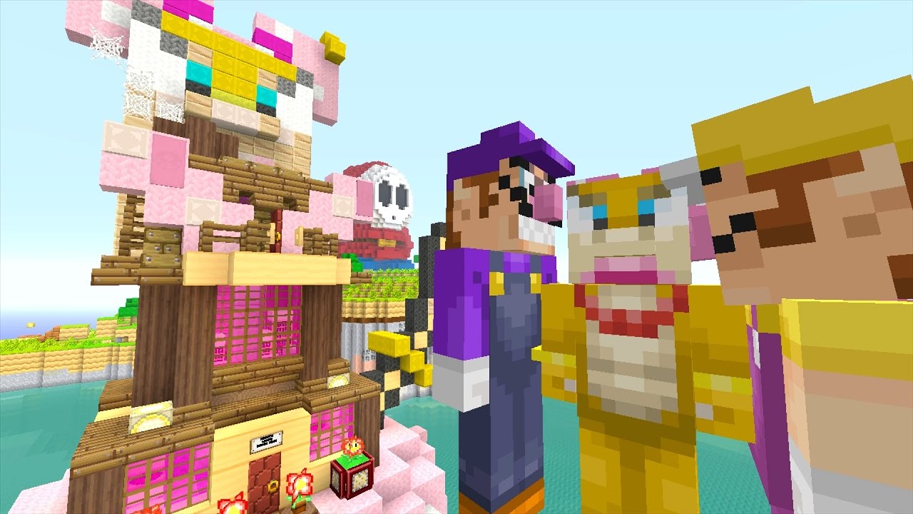 Minecraft Wii U - Super Mario Series - Wario Bros KISS Wendy! [129]
