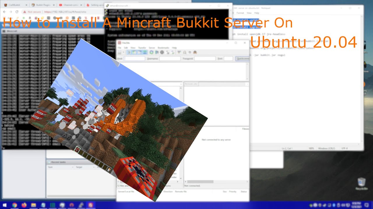 How to make a Minecraft Bukkit Server In Ubuntu Server 20.04