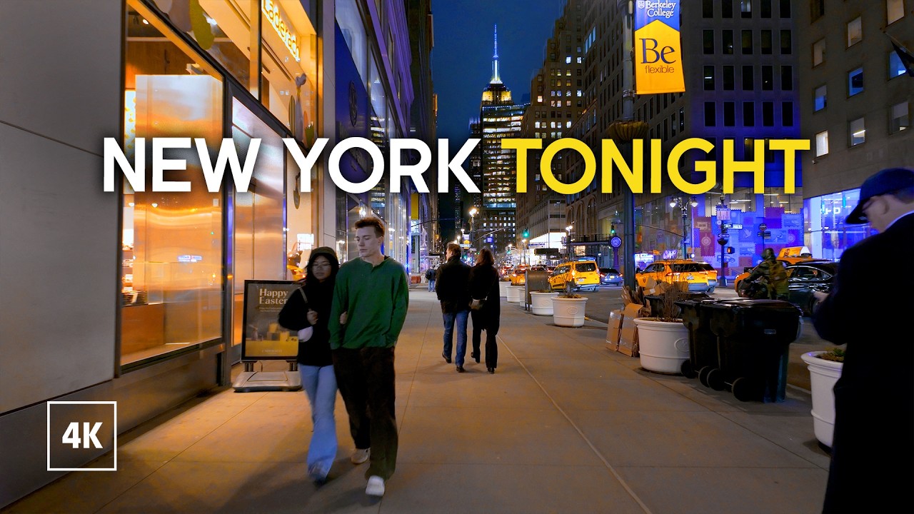 NYC Evening Walk - Relaxing Walking Tour March 2026