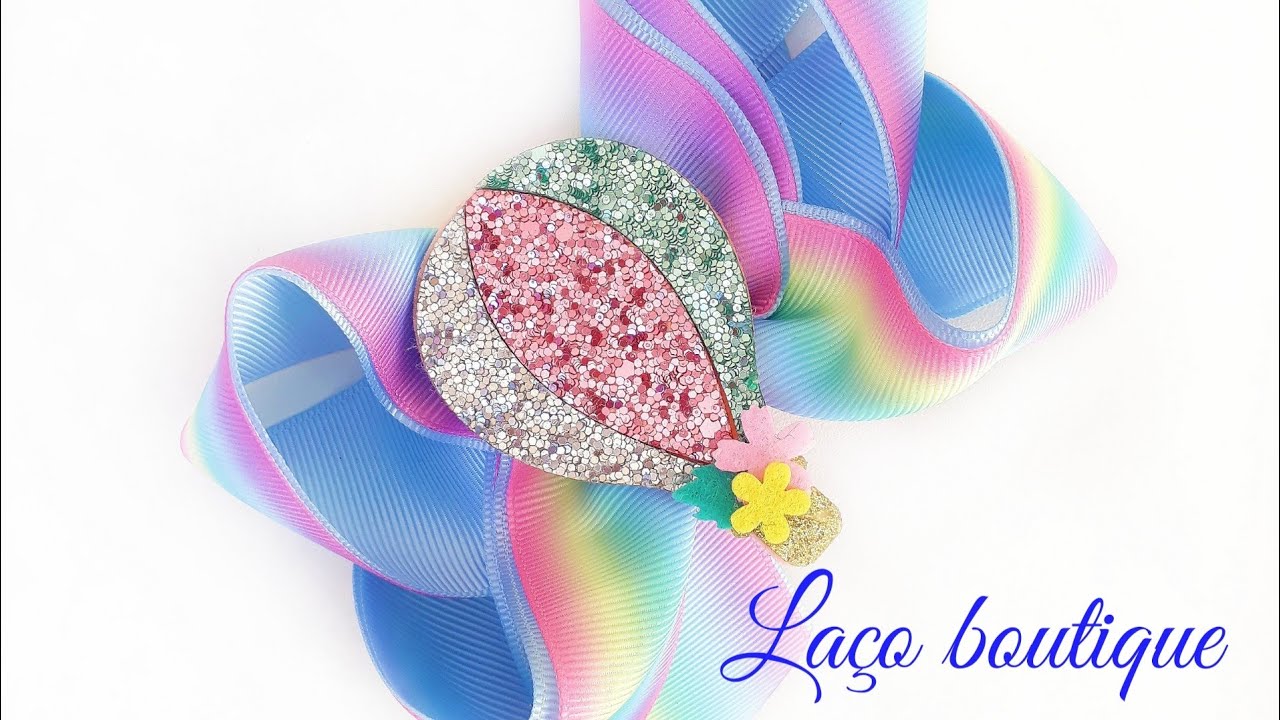 Laço boutique fácil com molde fita n°9