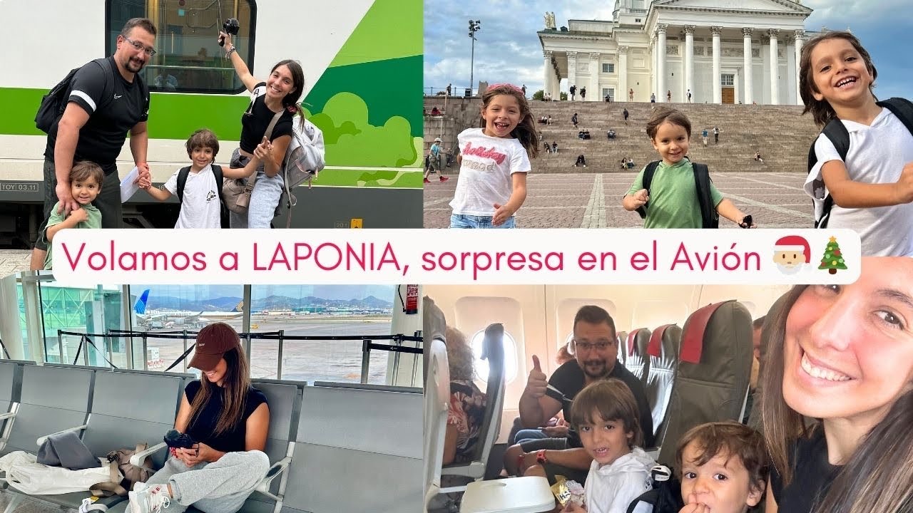Nos vamos a LAPONIA y reciben una SORPRESA de SANTA CLAUS en el AVIÓN *emocionante* VLOG 1🎅