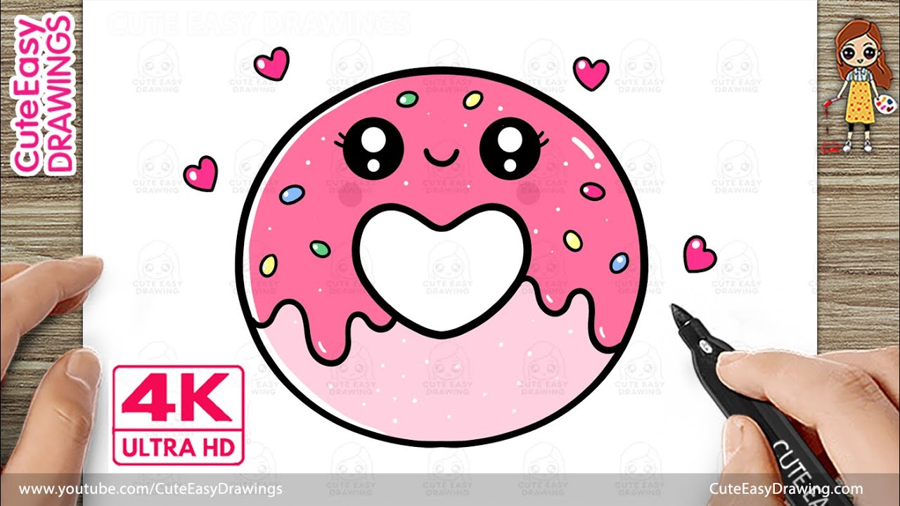 How to Draw a Cute Donut | Easy Step by Step for Kids
