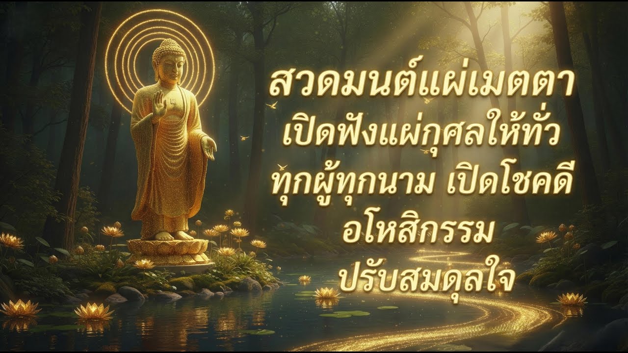 สวดมนต์ แผ่เมตตา เปิดฟังแผ่กุศลให้ทั่ว ทุกผู้ทุกนาม เปิดโชคดี อโหสิกรรม ปรับสมดุลใจ