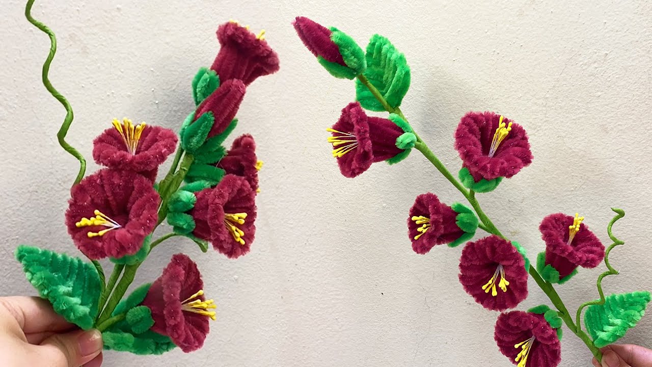 New Amazing Idea! 🌸Beautiful Pipe Cleaner Flower Making | DIY Pipe Cleaner Flower | Home Decor Ideas