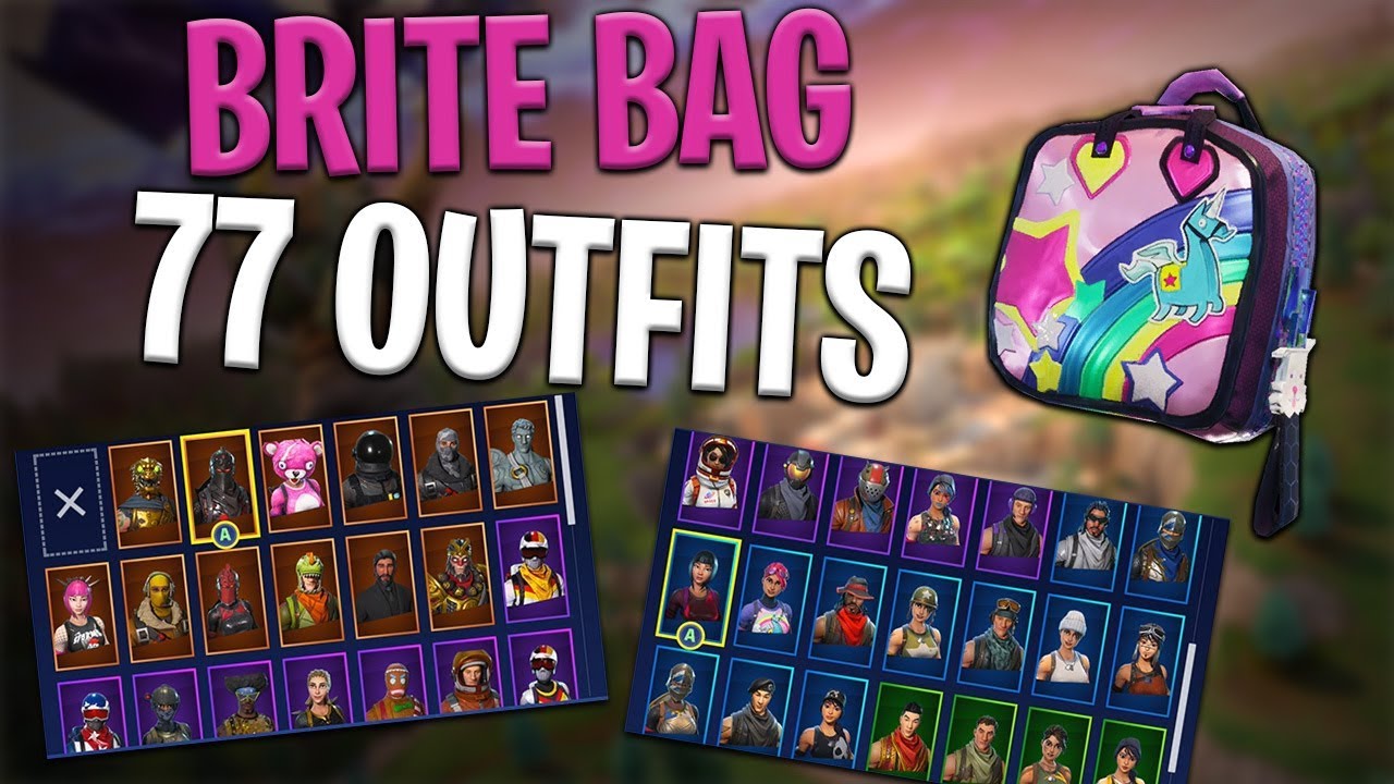 Brite Bag Back Bling on 77 Outfits | Brite Gunner - Fortnite Cosmetics