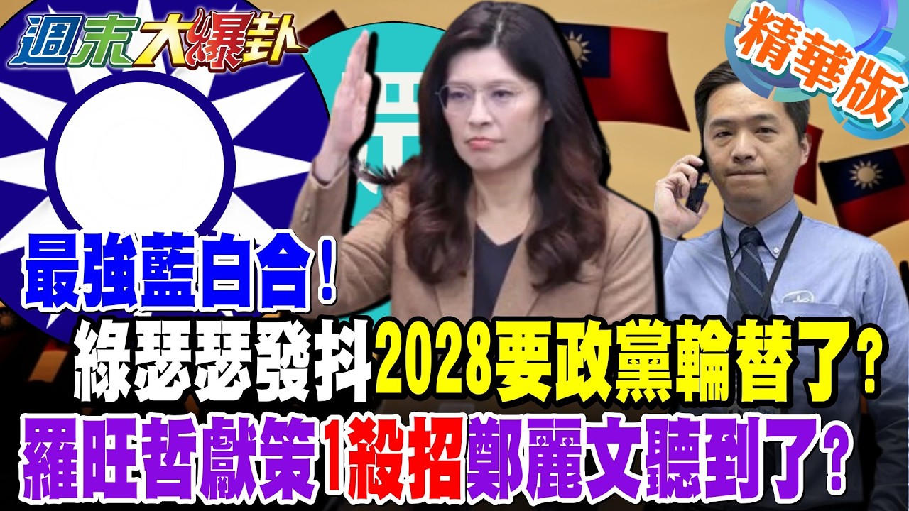 最強藍白合!綠瑟瑟發抖2028要政黨輪替了?羅旺哲獻策