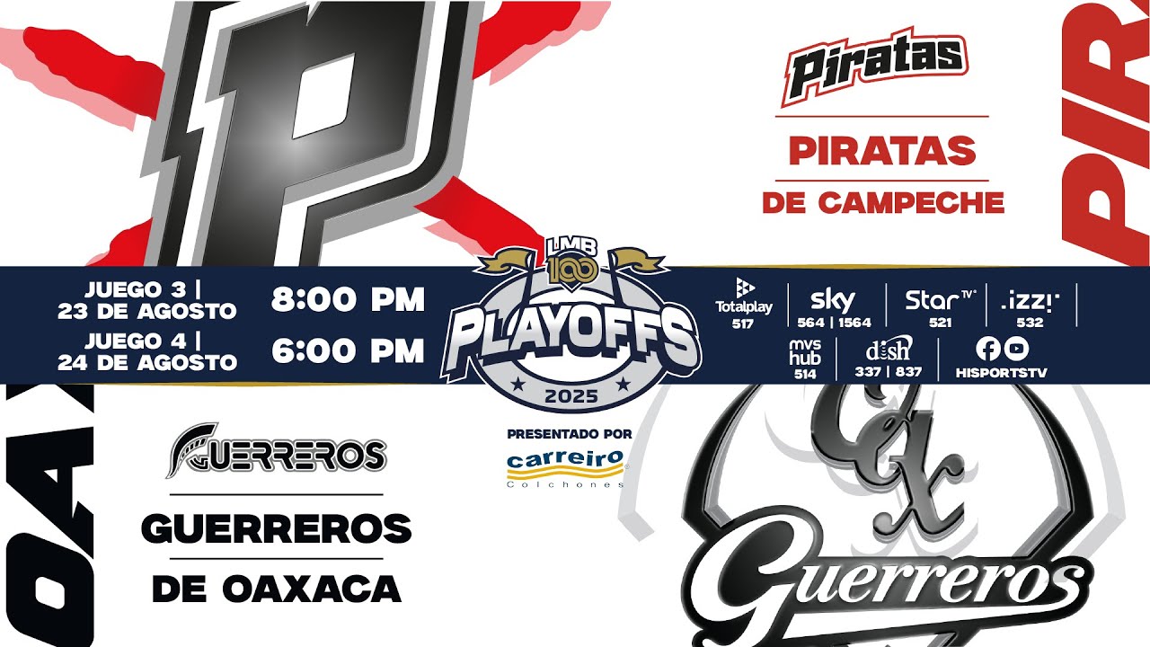 GUERREROS DE OAXACA VS PIRATAS DE CAMPECHE | PLAYOFFS LMB JUEGO 3