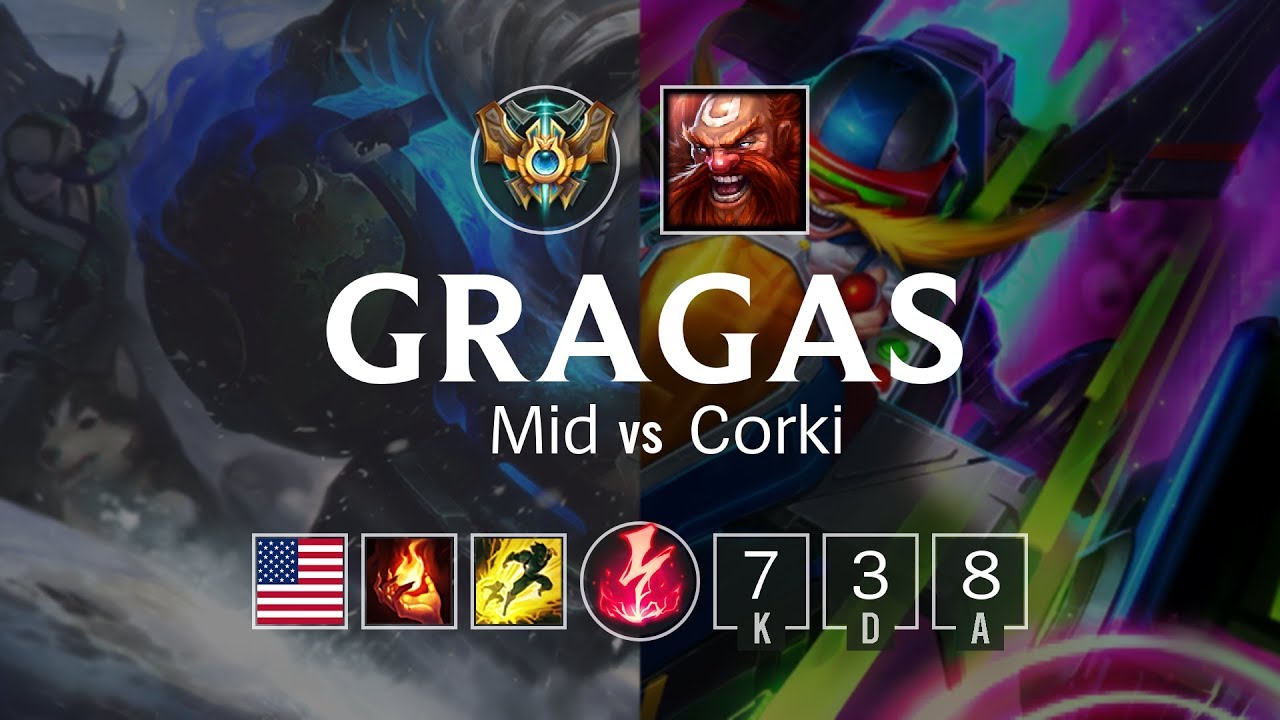 Gragas Mid vs Corki - NA Challenger Patch 8.7