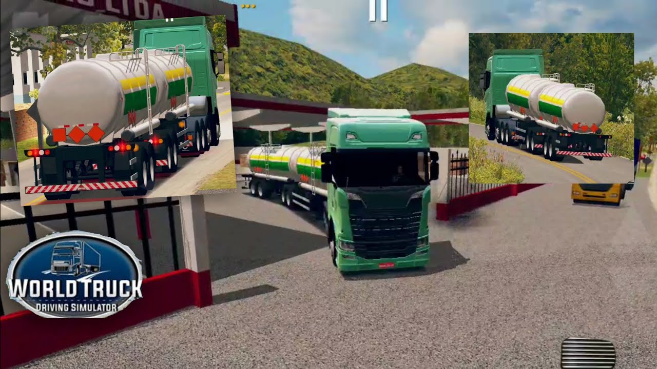 World Truck Driving Simulator - GamePlay #3 (Mountain Roads with Double Trailer/Bi-trem)